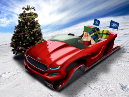 Эко-сани для Санта Клауса от компании Ford